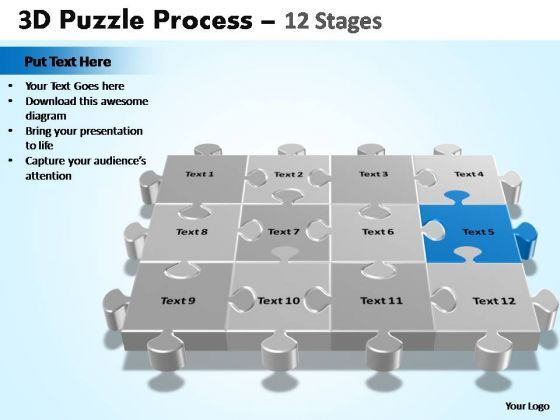 PowerPoint Process Growth Puzzle Process Ppt Design