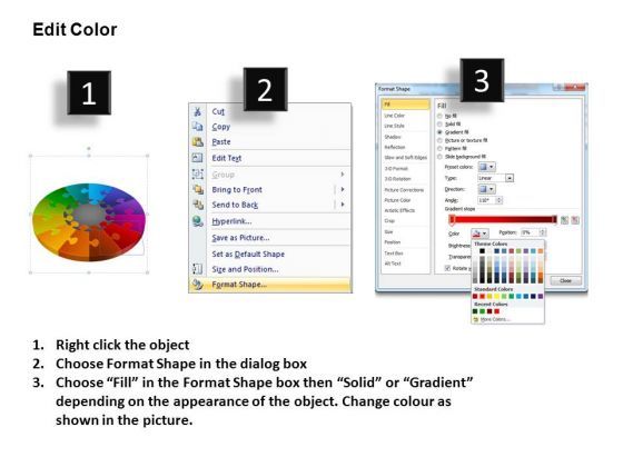 PowerPoint Process Teamwork Pie Chart Puzzle Process Ppt Template Slide03