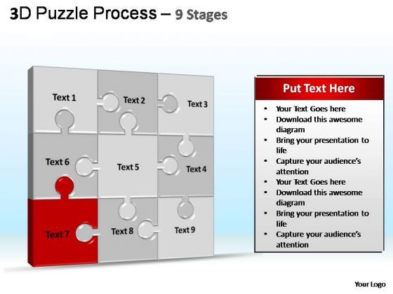 PowerPoint Template Download Puzzle Process Ppt Slide