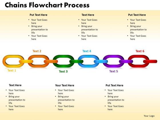 PowerPoint Themes Chains Flowchart Process Company Ppt Slide