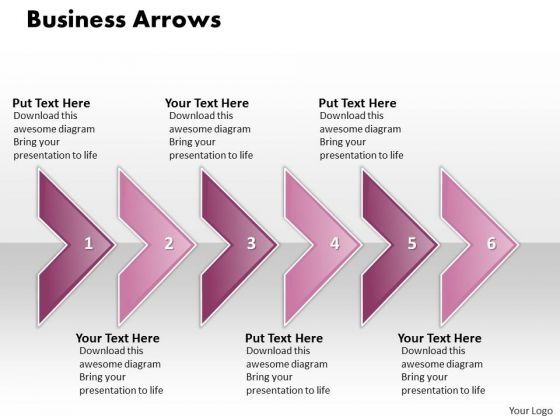 Ppt Consecutive Execution Of 6 Concepts Through Curved Arrows