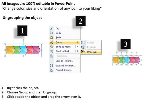 Ppt Continuous Abstraction By 5 Circular Arrows PowerPoint 2010 Templates
