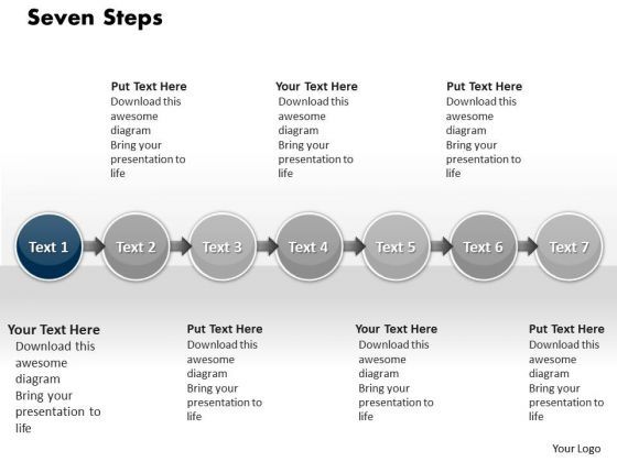 Ppt Continuous Flow Process Charts Of 7 Steps1 PowerPoint Templates
