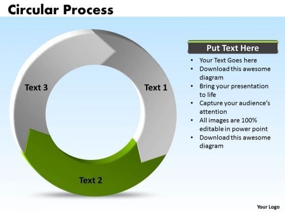 Ppt Information Process Cycle Diagram PowerPoint Templates 3 Phase