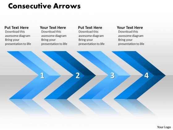 Ppt Linear Arrows 4 Power Point Stage PowerPoint Templates