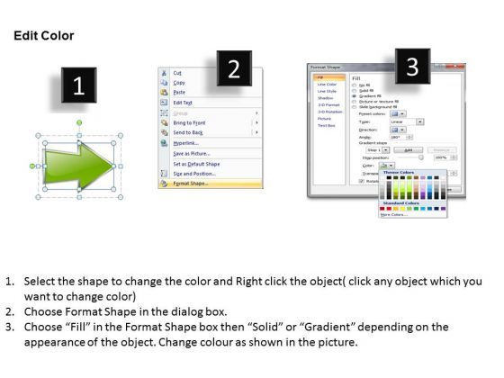 Ppt Sequential Illustration Using Arrows PowerPoint 2007 Templates