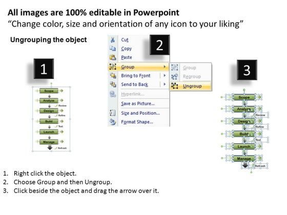 Ppt Templates 6 Stage Straight Line Process Diagram PowerPoint Slides