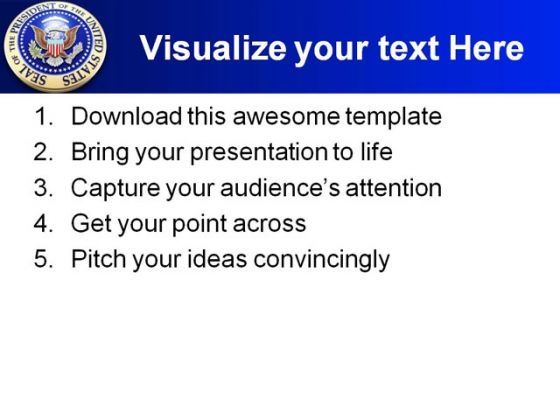 Presidential Seal Americana PowerPoint Templates And PowerPoint Backgrounds 0411 Slide03