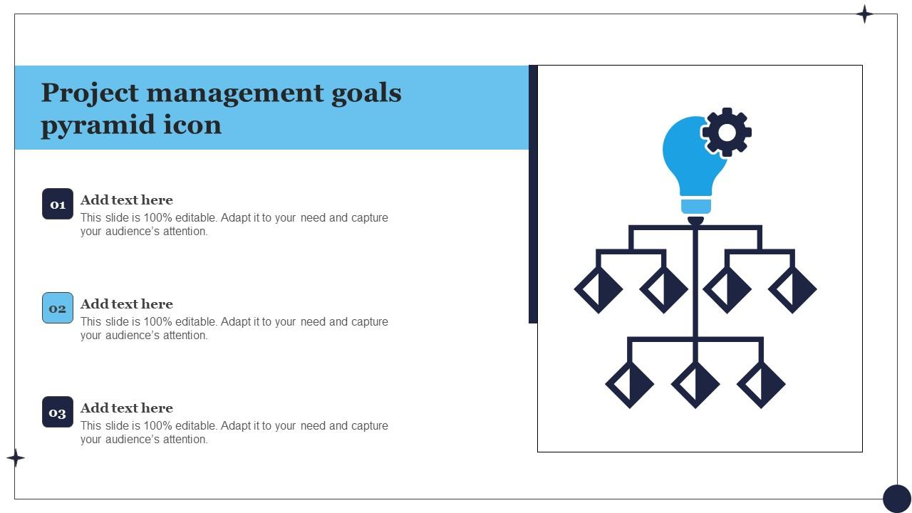 Project Management Goals Pyramid Icon Template Pdf