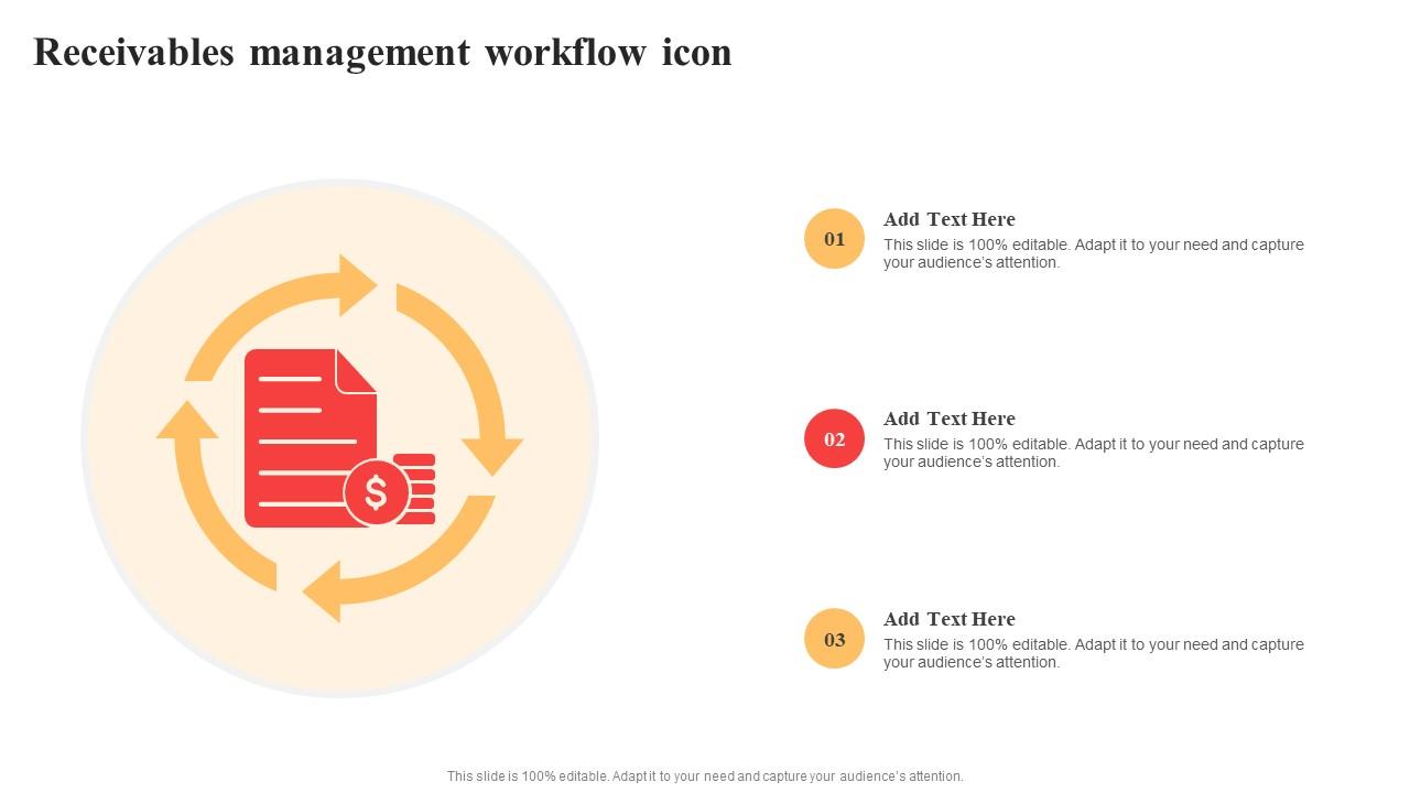 Receivables Management Workflow Icon Mockup Pdf