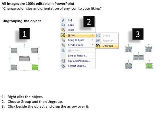 Rectangle Text Boxes With Diverging Arrows Chart Circular Flow Network PowerPoint Templates Slide02