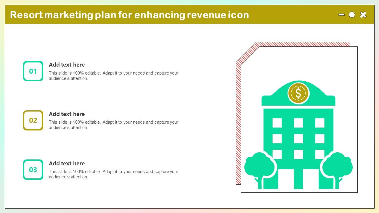 Resort Marketing Plan For Enhancing Revenue Icon Microsoft Pdf