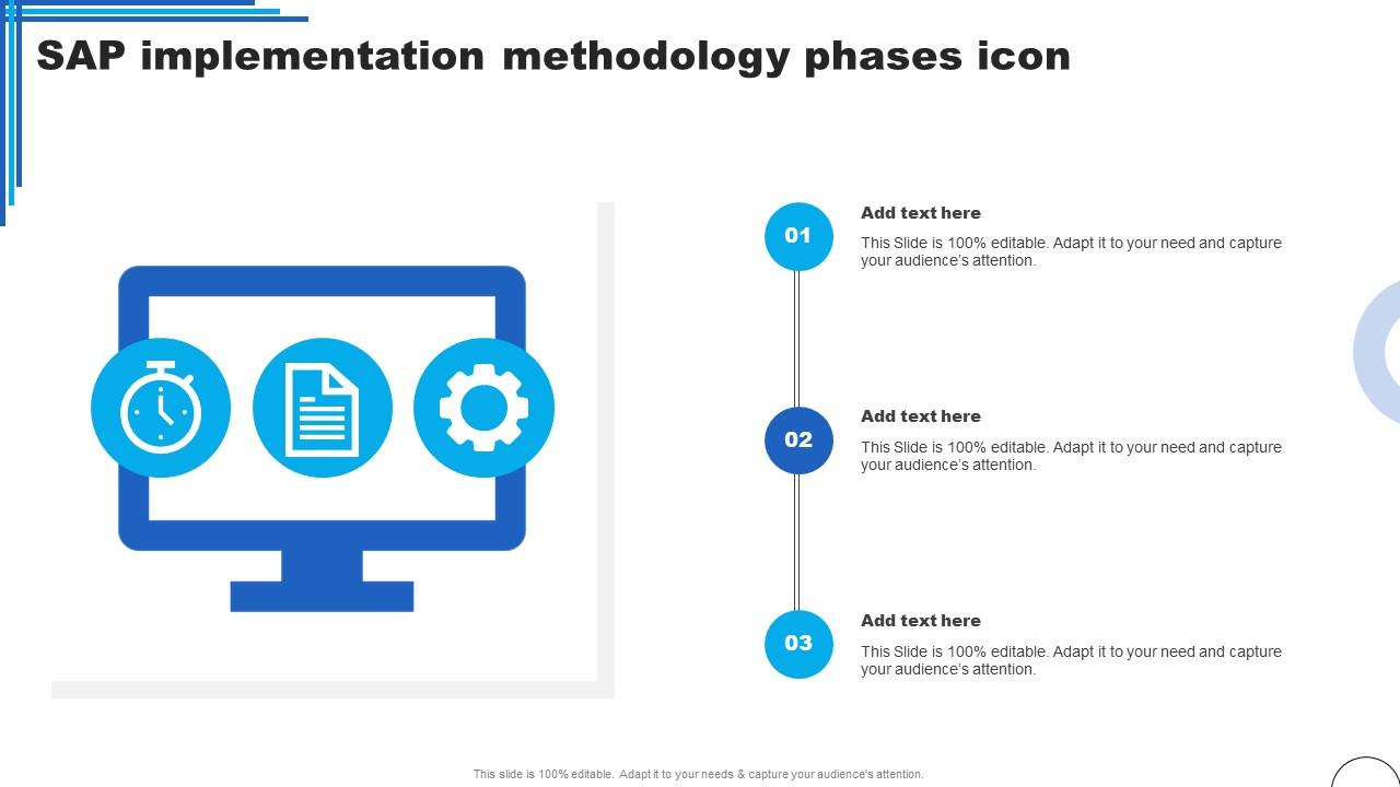 SAP Implementation Methodology Phases Icon Ppt Inspiration Layouts Pdf