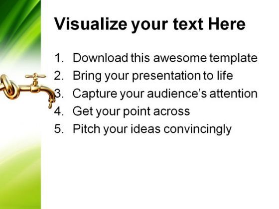 Save Water Concept Environment PowerPoint Templates And PowerPoint Backgrounds 0211 Slide03