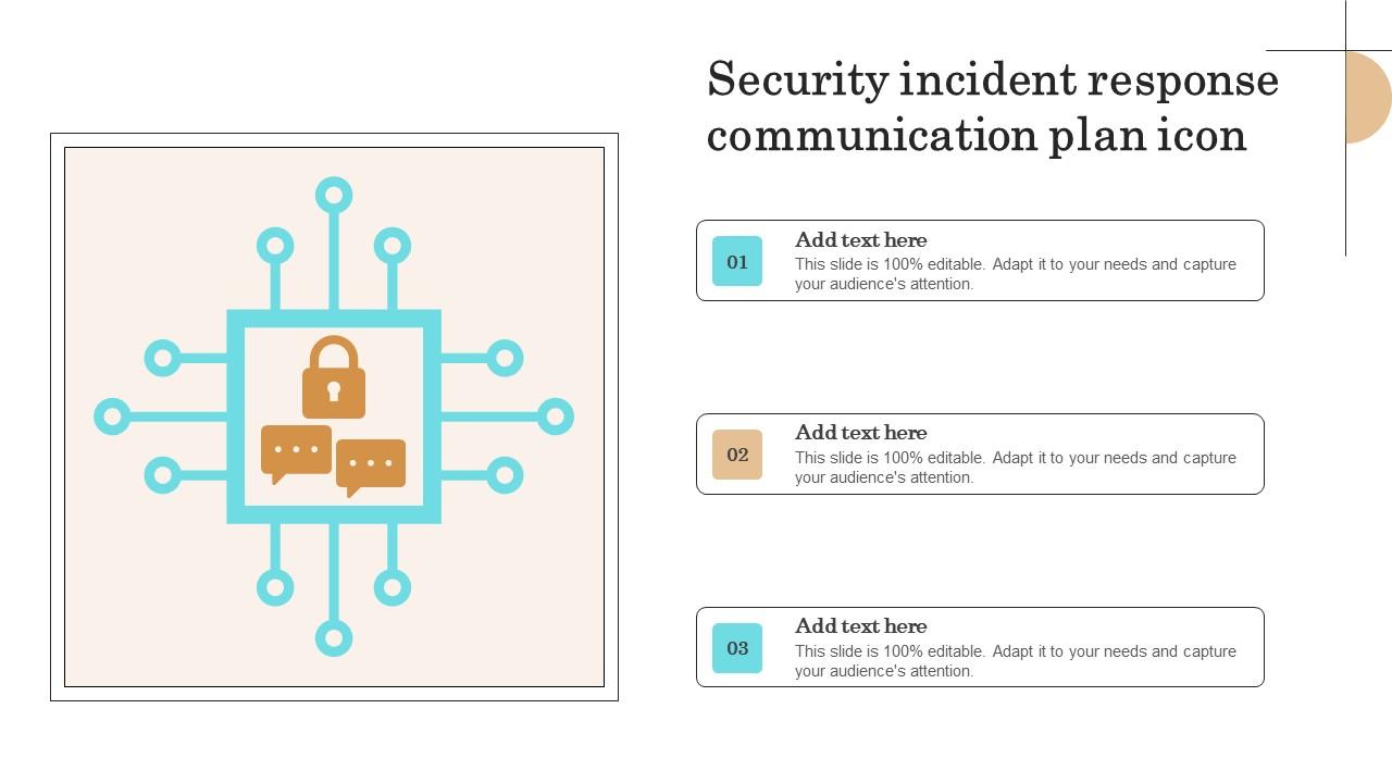 Security Incident Response Communication Plan Icon Professional Pdf