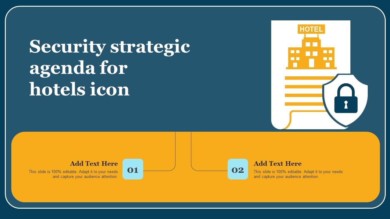 Security Strategic Agenda For Hotels Icon Professional Pdf