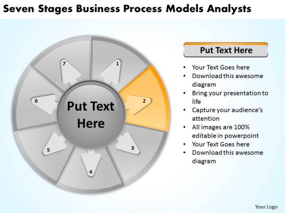Seven Stages Business Process Models Analysts Plans Start Up PowerPoint Templates Slide01