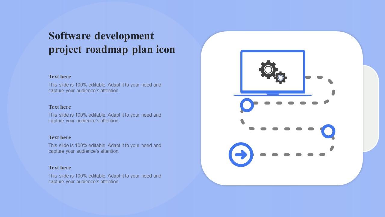 Software Development Project Roadmap Plan Icon Ppt Infographics Information pdf