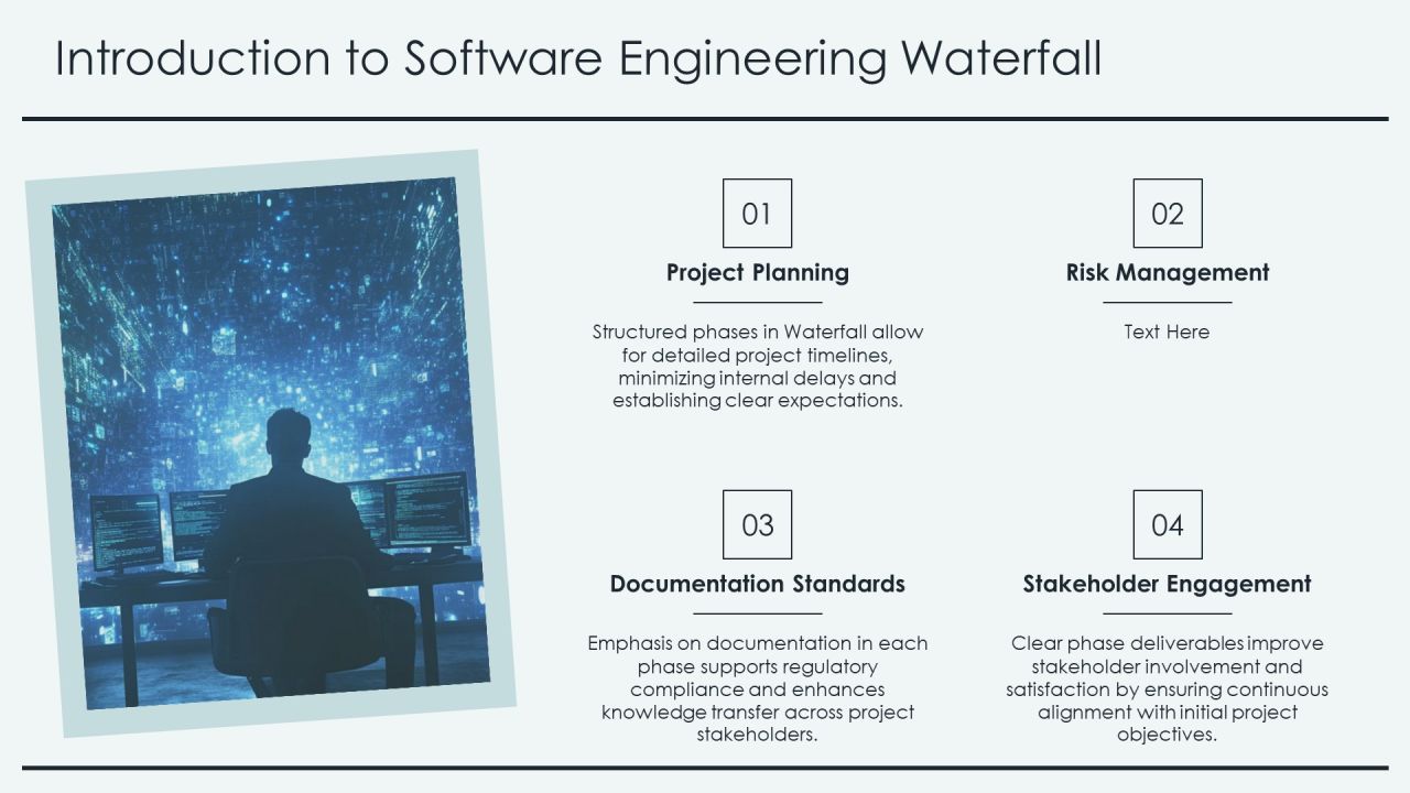 Software Engineering Waterfall Framework Overview PPT Slides AT Slide03