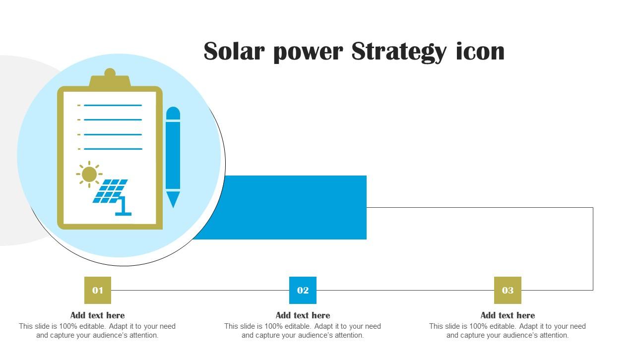 Solar Power Strategy Icon Brochure Pdf