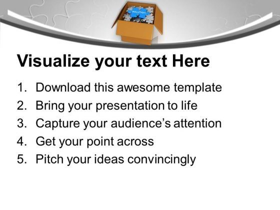 Solution In Carton Box Business PowerPoint Templates Ppt Backgrounds For Slides 0313 Slide03