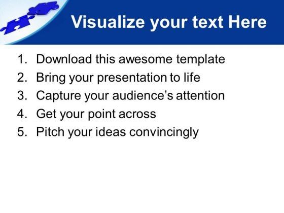 Solution Of Problem Blue Puzzle PowerPoint Templates Ppt Backgrounds For Slides 0313 Slide03