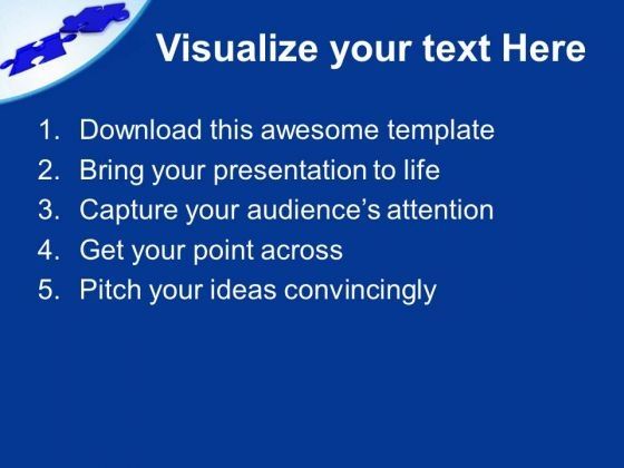 Solution Of Problem Blue Puzzle PowerPoint Templates Ppt Backgrounds For Slides 0313 Slide02