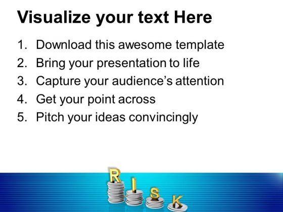Stacks Of Coins With Word Risk PowerPoint Templates And PowerPoint Themes 0912 Slide03