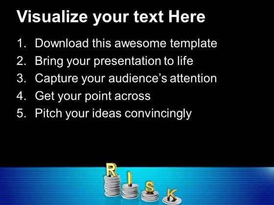 Stacks Of Coins With Word Risk PowerPoint Templates And PowerPoint Themes 0912 Slide02