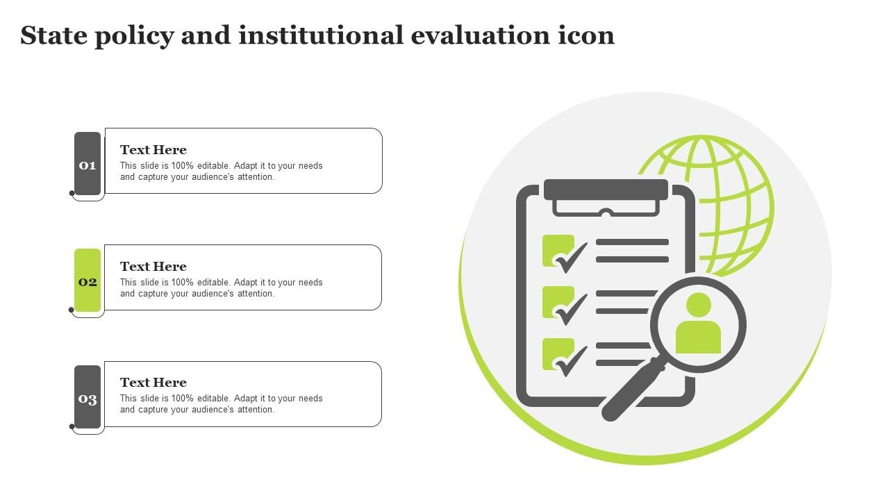 State Policy And Institutional Evaluation Icon Designs Pdf