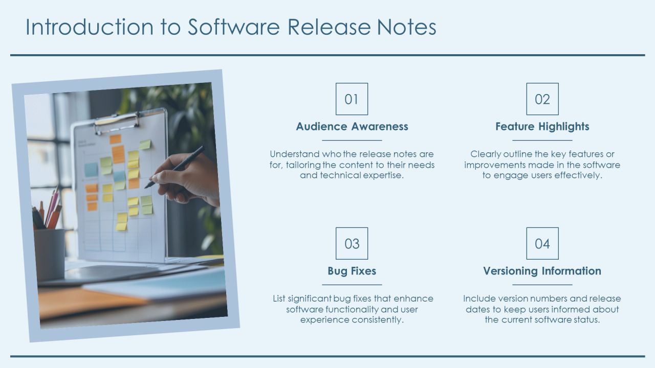 Step By Step Guide To Writing Software Release Notes PPT Sample AT Slide03