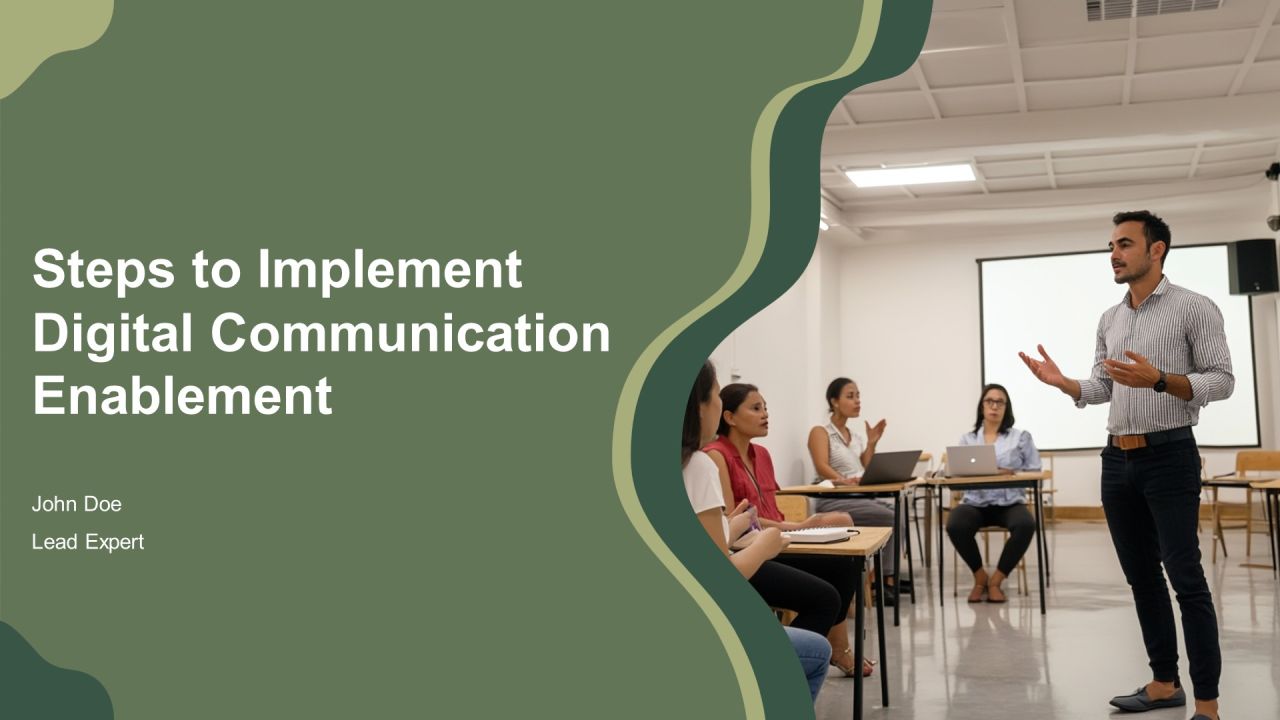 Steps To Implement Digital Communication Enablement PPT Example AT