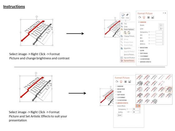 Stock Photo Arrows Jumping Over The Maze PowerPoint Slide