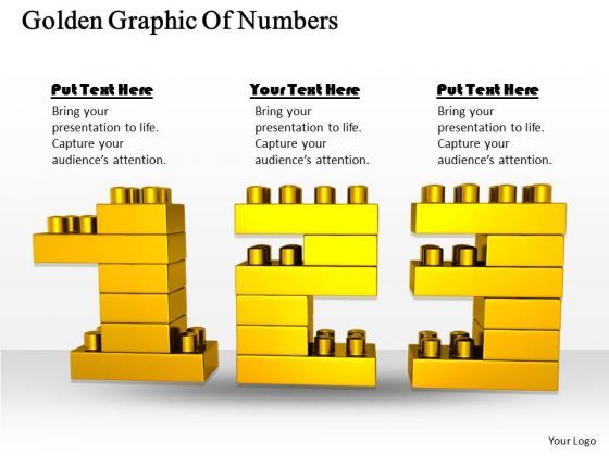 Stock Photo Business And Strategy Golden Graphic Of Numbers Icons Images Slide01