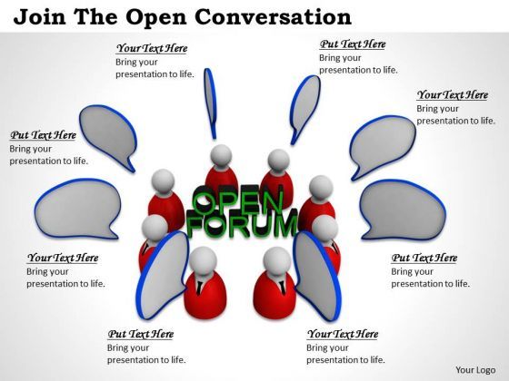 Stock Photo Join The Open Conversation PowerPoint Template