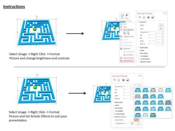 Stock Photo Maze With Ball PowerPoint Slide