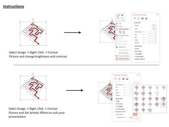 Stock Photo Maze With Path To Finish PowerPoint Slide