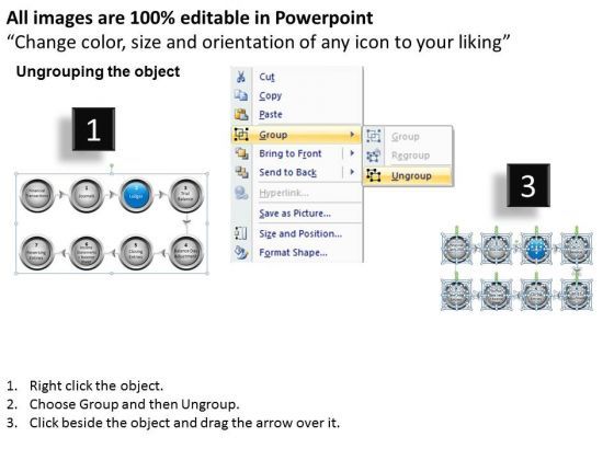 Straight Line Process Chart PowerPoint Slides Ppt Templates