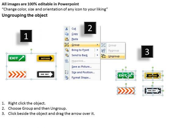 Strategy Diagram Traffic Lights Icons Business Framework Model