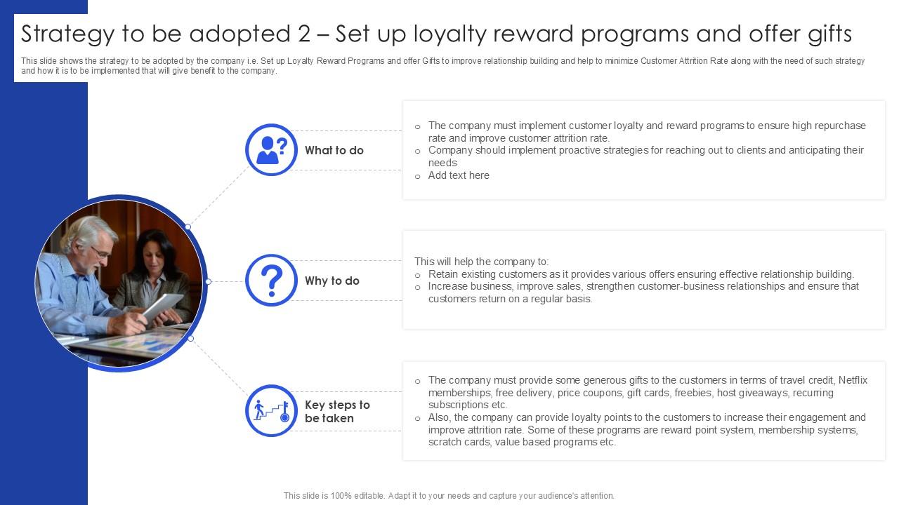 Strategy To Be Adopted 2 Set Up Loyalty Reward Programs And Offer Gifts PPT PowerPoint SS