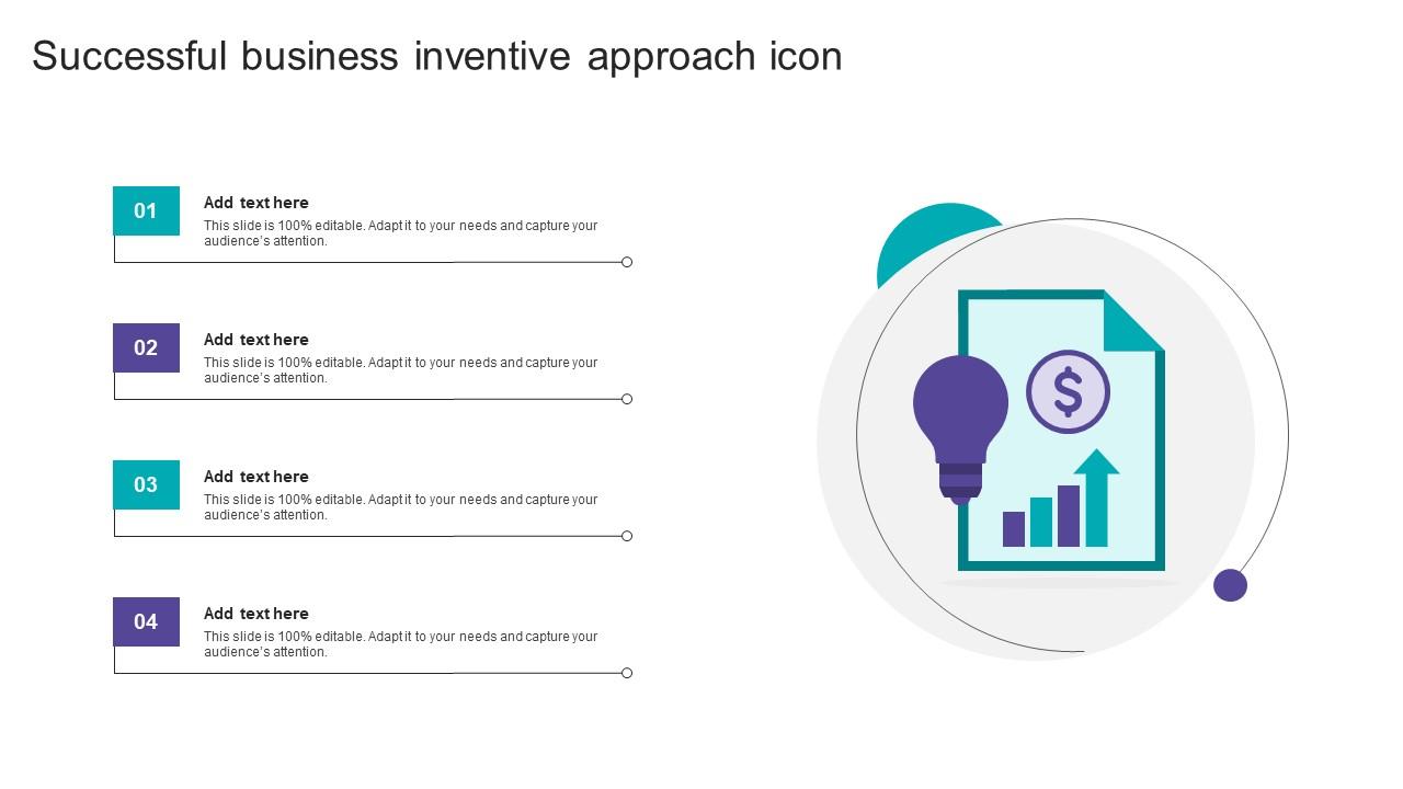 Successful Business Inventive Approach Icon Designs Pdf