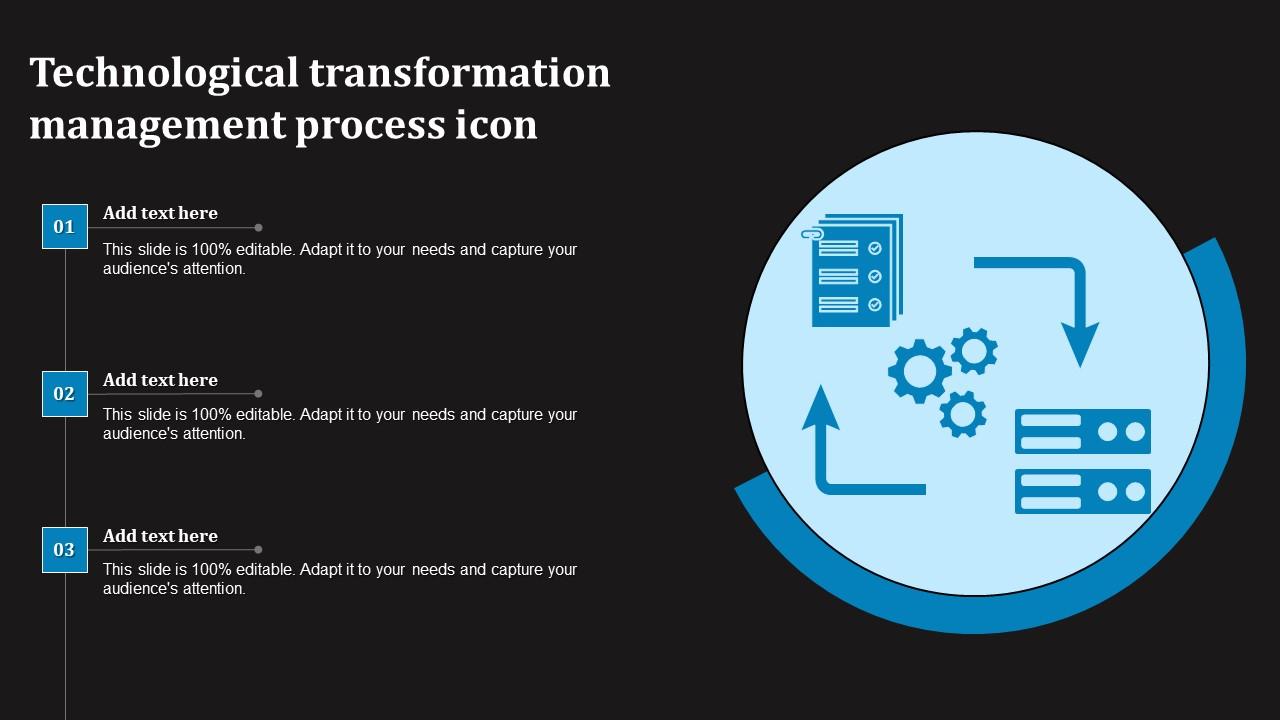 Technological Transformation Management Process Icon Brochure Pdf
