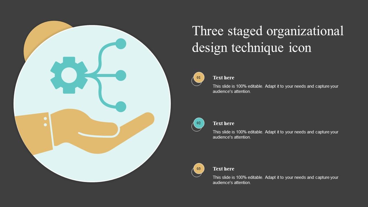 Three Staged Organizational Design Technique Icon Structure Pdf