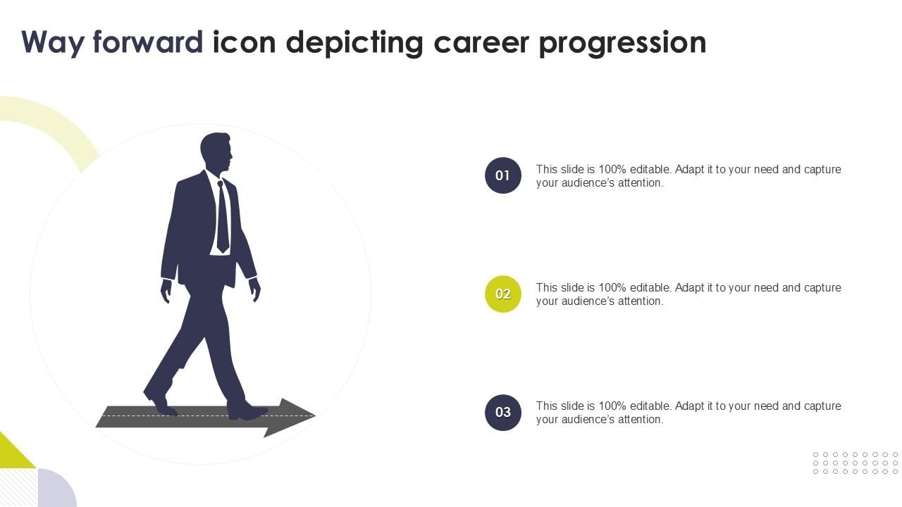 Way Forward Icon Depicting Career Progression Way Forward Ppt Powerpoint