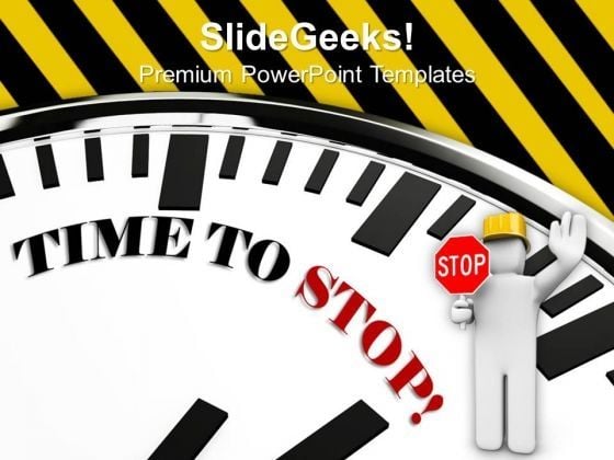 White Clock With Words Time To Stop Powerpoint Templates Ppt White Clock With Words Time To Stop Powerpoint Templates Ppt