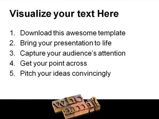 Who Am I Question Shapes PowerPoint Themes And PowerPoint Slides 0511