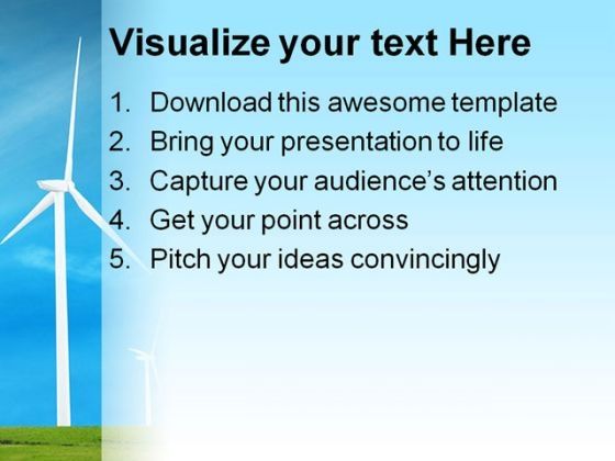 Wind Turbines Nature PowerPoint Templates And PowerPoint Backgrounds 0211