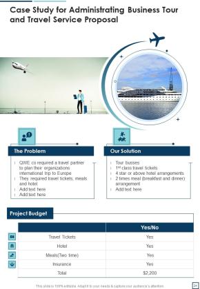 Administrating Business Tour And Travel Service Proposal Example Document Report Doc Pdf Slide24