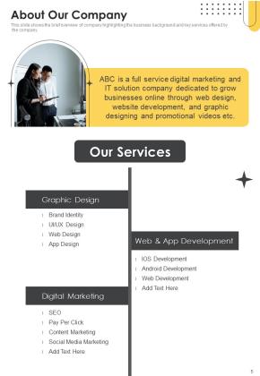 Advertising And Marketing Job Profile Proposal Example Document Report Doc Pdf Ppt Slide05