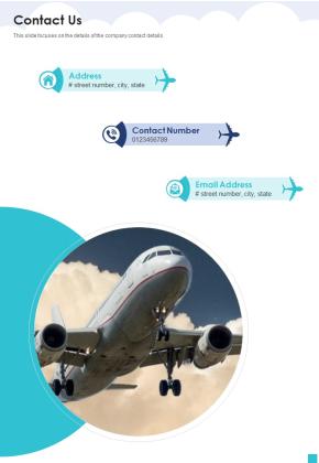 Aviation Services Management Contact Us One Pager Sample Example Document Slide01